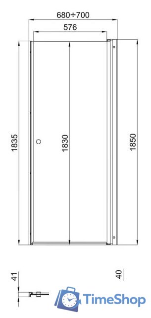 Душевая дверь Triton Уно 70 - Изображение №9 — Интернет-магазин Time-Shop