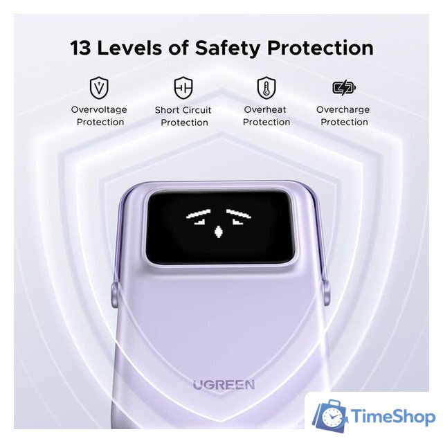 Внешний аккумулятор Ugreen PB764 10000mAh (сиреневый) - Изображение №3 — Интернет-магазин Time-Shop