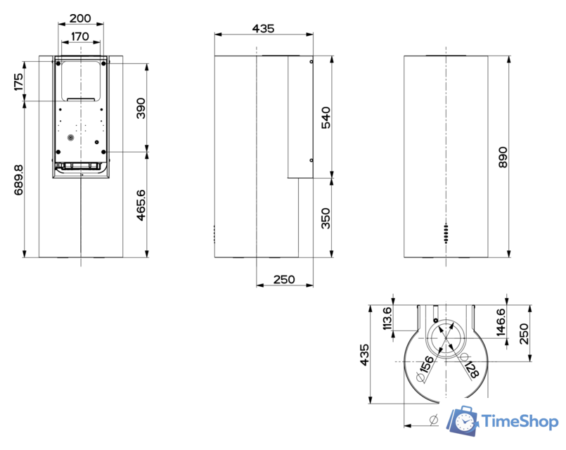 Кухонная вытяжка Faber Cylindra Plus WH Gloss A37 - Изображение №2 — Интернет-магазин Time-Shop