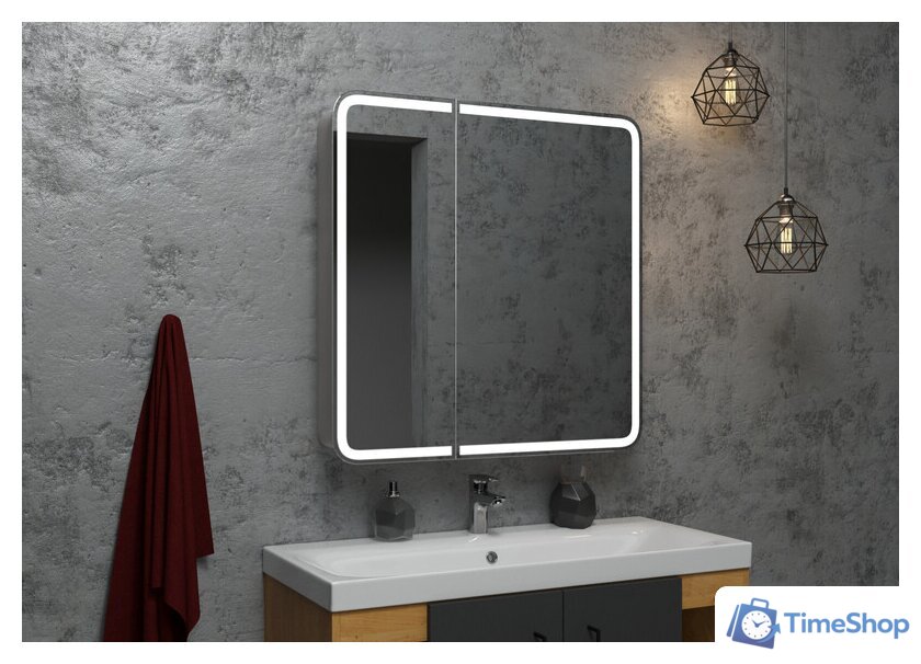  Континент Шкаф с зеркалом Elliott Led 80x80 (с датчиком движения) - Изображение №23 — Интернет-магазин Time-Shop