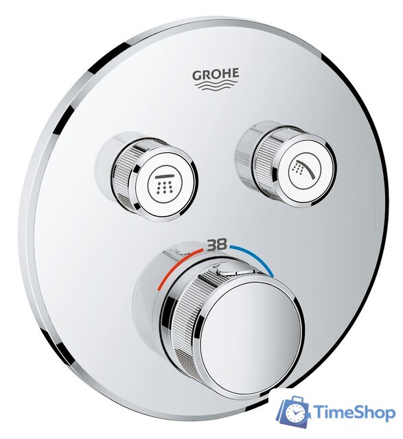 Смеситель без скрытого механизма Grohe Grohtherm SmartControl 29119000 (хром) - Изображение №1 — Интернет-магазин Time-Shop