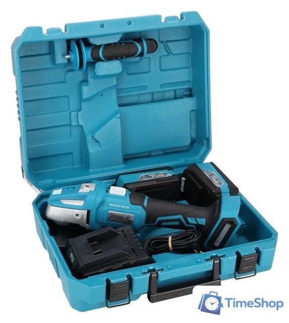 Угловая шлифмашина Dedra DED7030A10 (с 2-мя АКБ, кейс) - Изображение №5 — Интернет-магазин Time-Shop