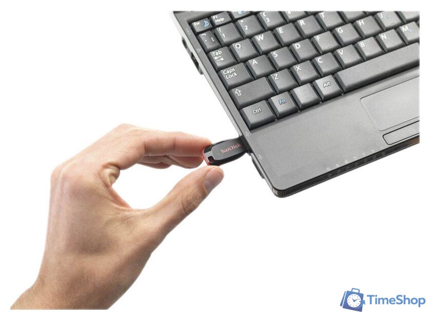 USB Flash SanDisk Cruzer Blade Black 64GB (SDCZ50-064G-B35) - Изображение №9 — Интернет-магазин Time-Shop