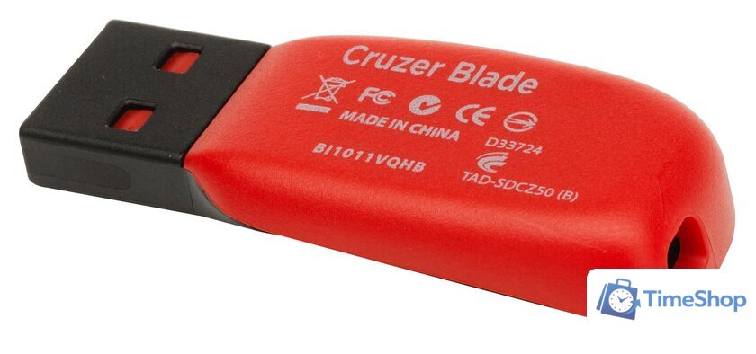 USB Flash SanDisk Cruzer Blade Black 64GB (SDCZ50-064G-B35) - Изображение №5 — Интернет-магазин Time-Shop