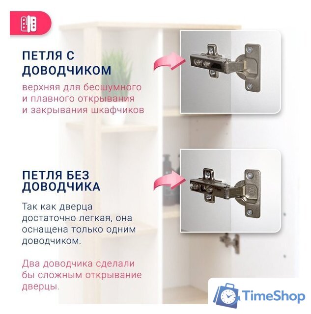  Doratiz Шкаф-полупенал Гавайи 50 R 2712.301 (дуб сонома/белый) - Изображение №10 — Интернет-магазин Time-Shop