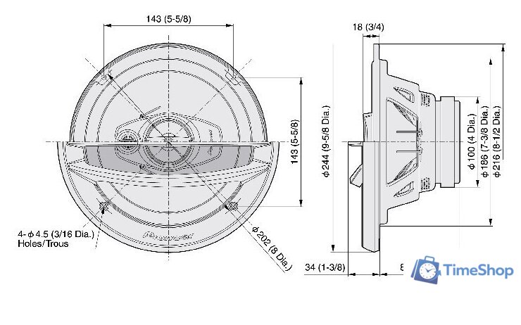 Коаксиальная АС Pioneer TS-A2013i - Изображение №3 — Интернет-магазин Time-Shop