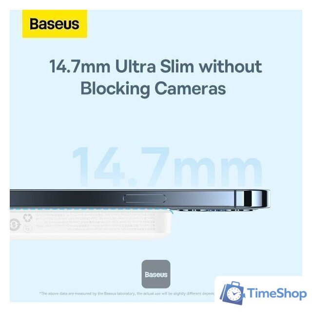 Внешний аккумулятор Baseus Magnetic Mini Wireless Fast Charging Power Bank 20W 6000mAh (белый) - Изображение №7 — Интернет-магазин Time-Shop