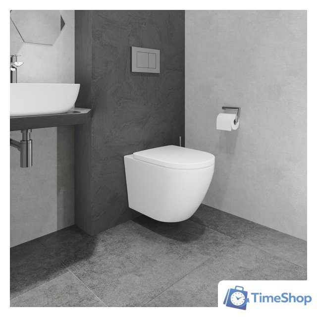 Унитаз подвесной Lauter Vortex 2110830 с кнопкой 219704F (квадратная, черный) - Изображение №18 — Интернет-магазин Time-Shop