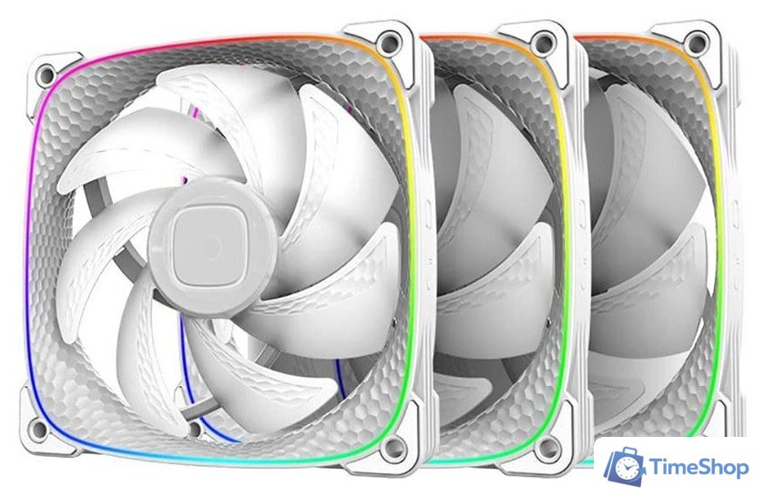 Комплект вентиляторов для корпуса Geometric Future Squama 2503 ARGB Triple Pack (белый) - Изображение №1 — Интернет-магазин Time-Shop