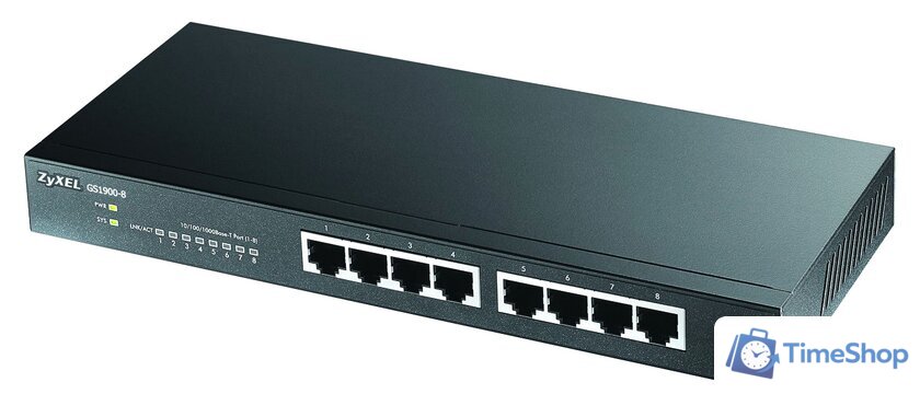 Управляемый коммутатор уровня 2+ Zyxel GS1900-8 - Изображение №1 — Интернет-магазин Time-Shop