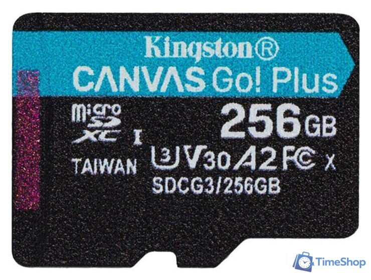 Карта памяти Kingston Canvas Go! Plus microSDXC 256GB SDCG3/256GB (с адаптером) - Изображение №2 — Интернет-магазин Time-Shop