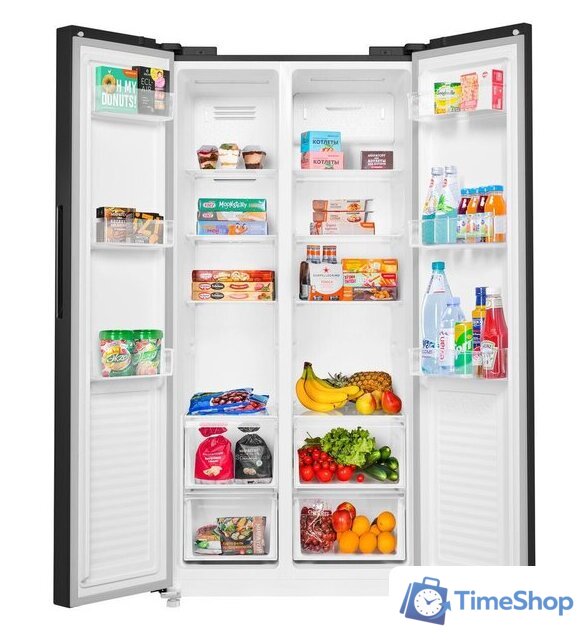 Холодильник side by side MAUNFELD MFF177NFBE - Изображение №2 — Интернет-магазин Time-Shop