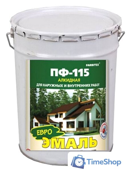 Эмаль Farbitex ПФ-115 20 кг (желтый) - Изображение №1 — Интернет-магазин Time-Shop