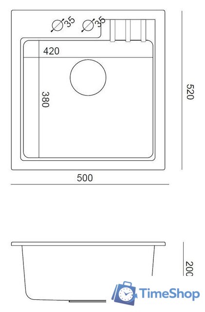 Кухонная мойка Quadron HCQP5052BLMPC - Изображение №3 — Интернет-магазин Time-Shop
