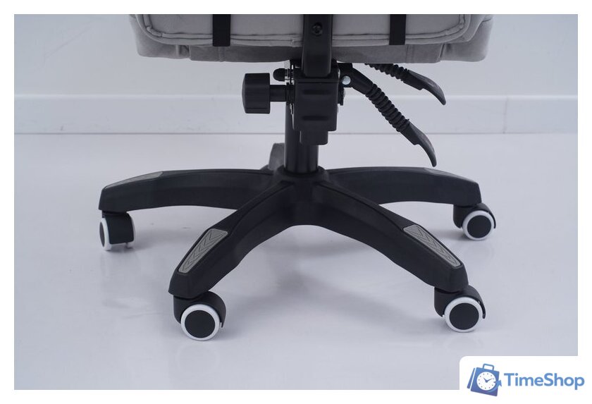 Игровое (геймерское) кресло Calviano 1584 (велюр, серый) - Изображение №8 — Интернет-магазин Time-Shop