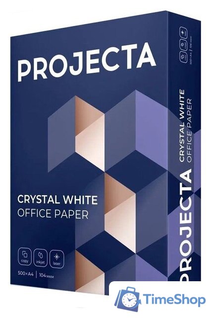 Офисная бумага Projecta A4, 80 г/м2, 500 л, класс В - Изображение №1 — Интернет-магазин Time-Shop