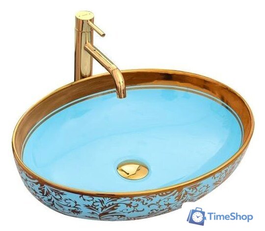 Умывальник Rea Margot (золотистый/синий) - Изображение №1 — Интернет-магазин Time-Shop