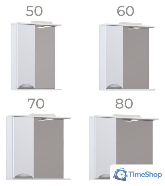  Vigo Шкаф с зеркало Callao 700 (левый, белый) - Изображение №7 — Интернет-магазин Time-Shop