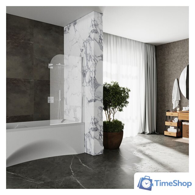 Стеклянная шторка для ванны Roxen Brimen 52010-80 80х140 - Изображение №5 — Интернет-магазин Time-Shop