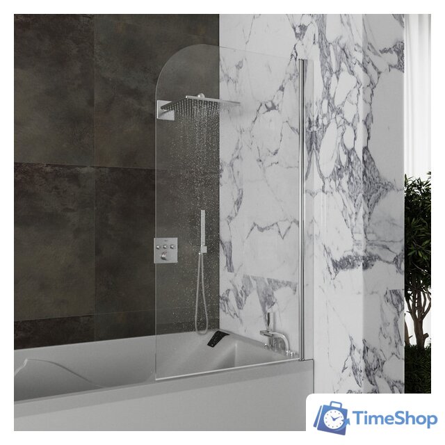 Стеклянная шторка для ванны Roxen Brimen 52010-80 80х140 - Изображение №1 — Интернет-магазин Time-Shop