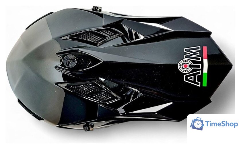 Мотошлем AIM RH855 Fiber Glass RH855-001-M (M, черный глянец) - Изображение №2 — Интернет-магазин Time-Shop