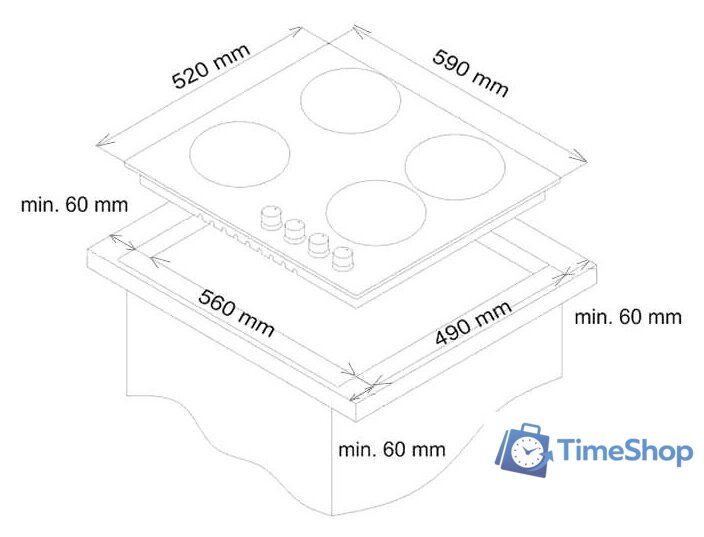Варочная панель Simfer H60Q40B411 - Изображение №8 — Интернет-магазин Time-Shop