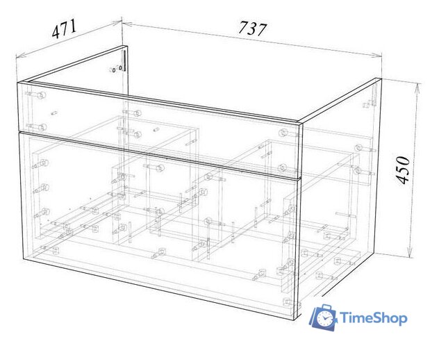  Garda Тумба под умывальник Onda 106Н-750_PVC 09.106н.750.PVC (золотой мрамор) - Изображение №4 — Интернет-магазин Time-Shop