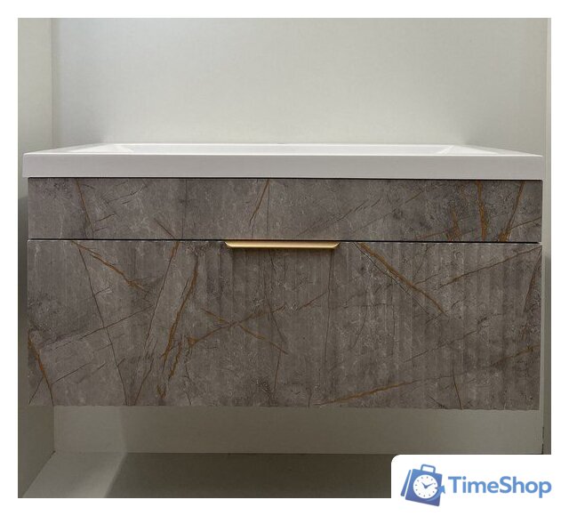  Garda Тумба под умывальник Onda 106Н-750_PVC 09.106н.750.PVC (золотой мрамор) - Изображение №2 — Интернет-магазин Time-Shop