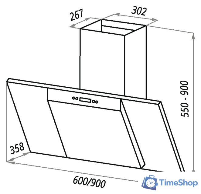 Кухонная вытяжка MAUNFELD Gloria 60 (нержавеющая сталь/черное стекло) - Изображение №17 — Интернет-магазин Time-Shop
