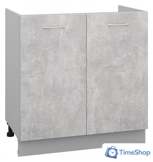 Шкаф напольный Кортекс-мебель Корнелия Лира НШ80м (ателье светлый) - Изображение №1 — Интернет-магазин Time-Shop