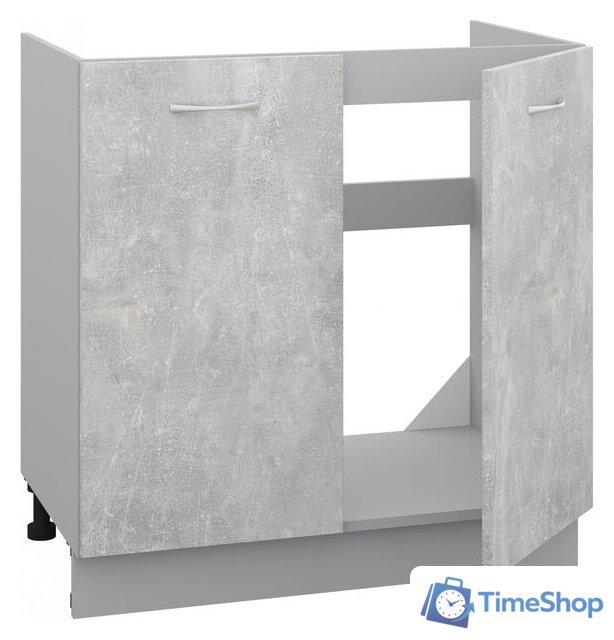 Шкаф напольный Кортекс-мебель Корнелия Лира НШ80м (ателье светлый) - Изображение №2 — Интернет-магазин Time-Shop