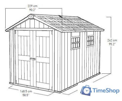  Keter Oakland 7511 (2.29x3.5 м) - Изображение №4 — Интернет-магазин Time-Shop
