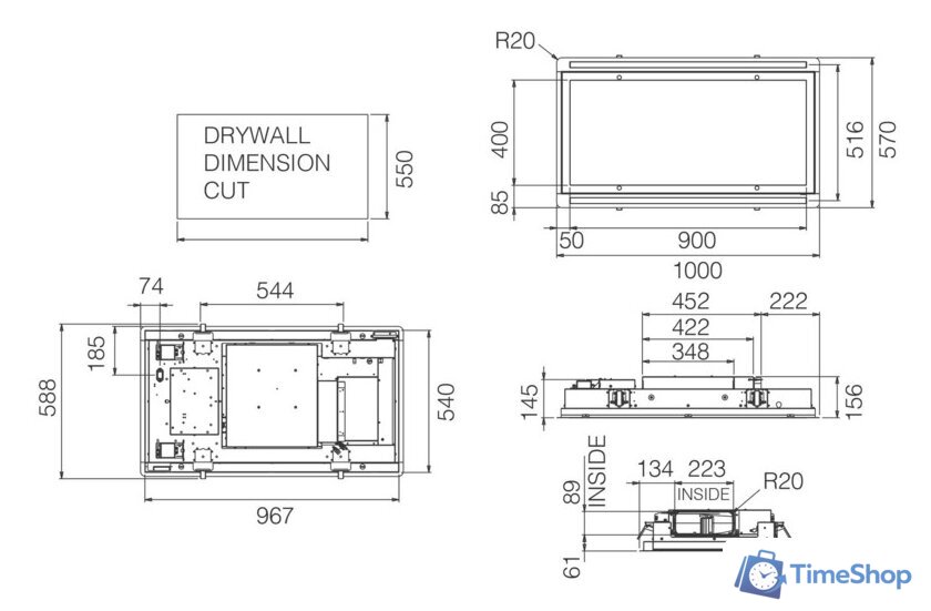 Кухонная вытяжка Elica Hilight Glass H30 WH/A/100 PRF0146246A - Изображение №5 — Интернет-магазин Time-Shop