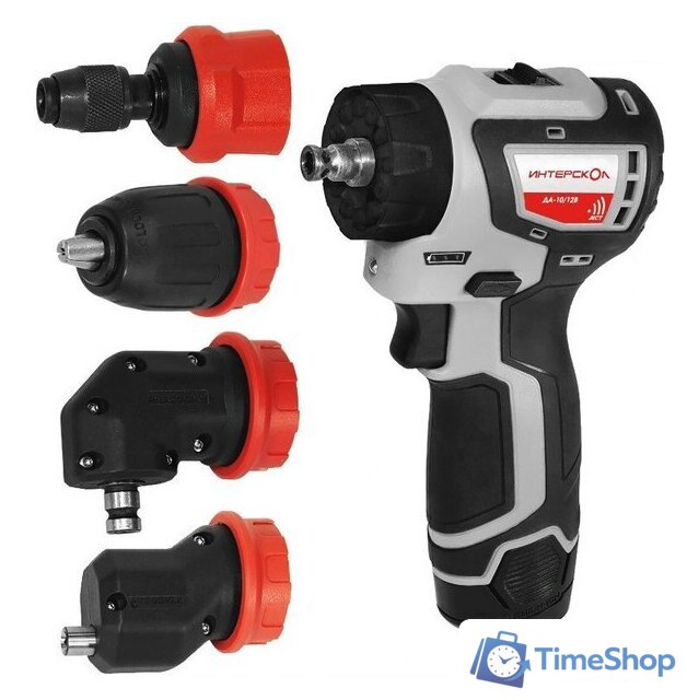 Дрель-шуруповерт Интерскол КомбиМАКС ДА-10/12В 36 687.2.2.79 (с 2-мя АКБ, кейс) - Изображение №1 — Интернет-магазин Time-Shop