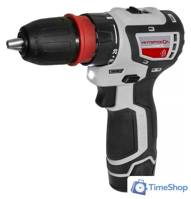 Дрель-шуруповерт Интерскол КомбиМАКС ДА-10/12В 36 687.2.2.79 (с 2-мя АКБ, кейс) - Изображение №2 — Интернет-магазин Time-Shop