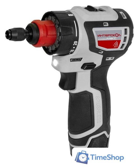 Дрель-шуруповерт Интерскол КомбиМАКС ДА-10/12В 36 687.2.2.79 (с 2-мя АКБ, кейс) - Изображение №6 — Интернет-магазин Time-Shop