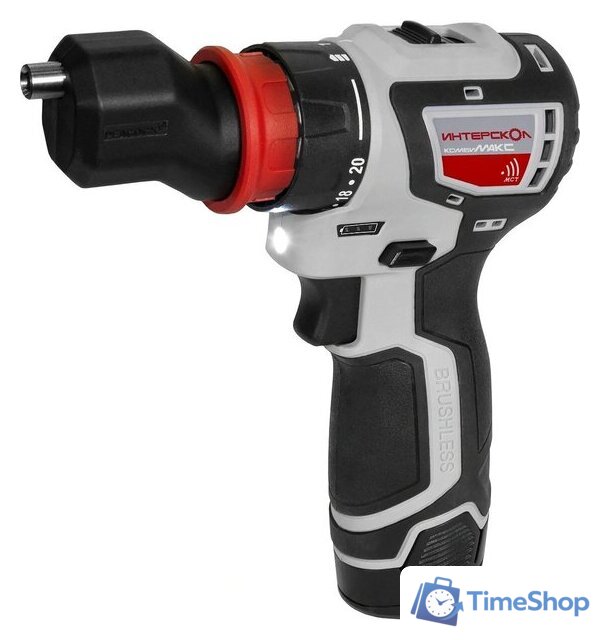 Дрель-шуруповерт Интерскол КомбиМАКС ДА-10/12В 36 687.2.2.79 (с 2-мя АКБ, кейс) - Изображение №4 — Интернет-магазин Time-Shop