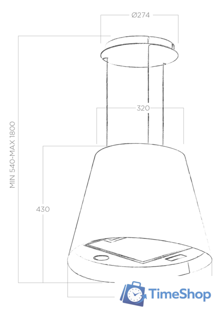 Кухонная вытяжка Elica Juno Urban Zinc/F/50 - Изображение №4 — Интернет-магазин Time-Shop