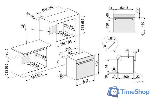 Электрический духовой шкаф Smeg SF6301TVX - Изображение №2 — Интернет-магазин Time-Shop
