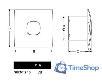 Осевой вентилятор CATA Silentis 10 T - Изображение №3 — Интернет-магазин Time-Shop