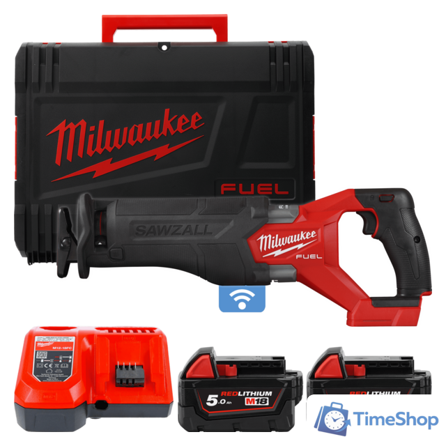 Сабельная пила Milwaukee Fuel M18 M18ONEFSZ-502X 4933478294 (с 2-мя АКБ, кейс) - Изображение №1 — Интернет-магазин Time-Shop