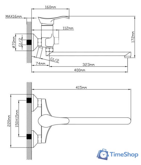 Смеситель AV Engineering AVJAS7-A080-222 - Изображение №2 — Интернет-магазин Time-Shop
