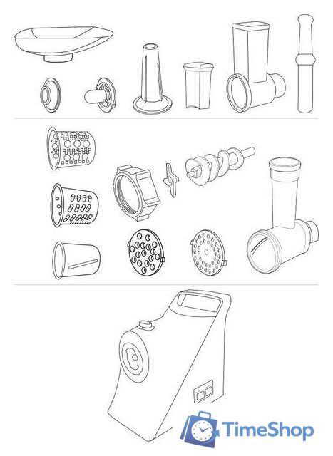 Мясорубка Redmond (Редмонд) RMG-1244-6 - Изображение №3 — Интернет-магазин Time-Shop