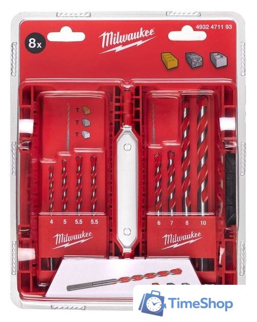 Набор сверл Milwaukee 4932471192 (8 шт) - Изображение №1 — Интернет-магазин Time-Shop