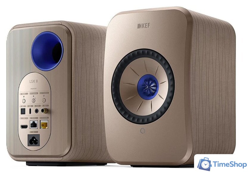 Полочная акустика KEF LSX II (бежево-золотистый) - Изображение №3 — Интернет-магазин Time-Shop