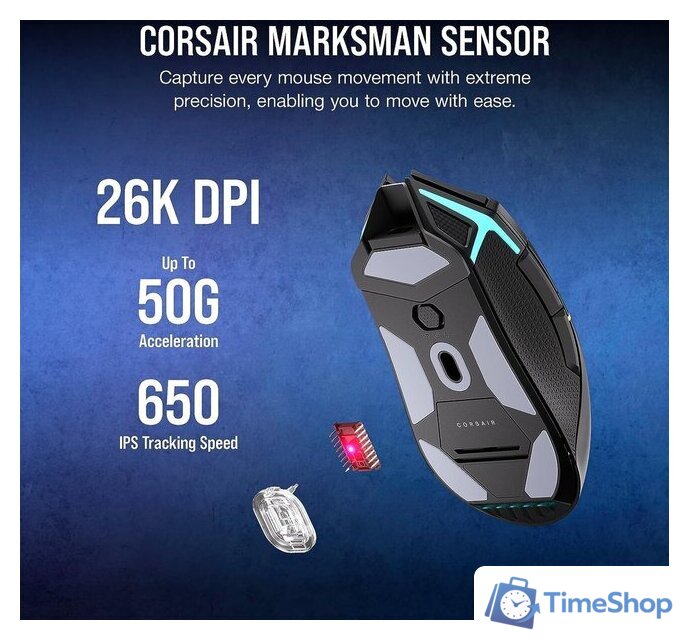 Игровая мышь Corsair Nightsabre Wireless RGB - Изображение №5 — Интернет-магазин Time-Shop