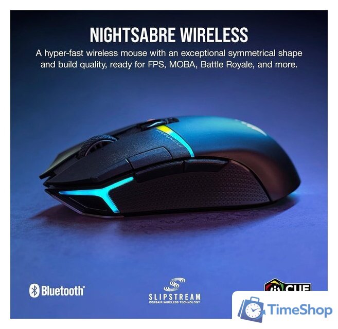 Игровая мышь Corsair Nightsabre Wireless RGB - Изображение №3 — Интернет-магазин Time-Shop