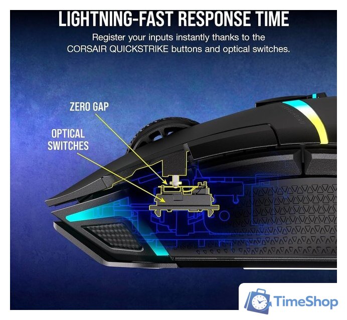Игровая мышь Corsair Nightsabre Wireless RGB - Изображение №6 — Интернет-магазин Time-Shop