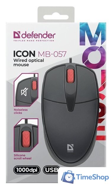 Мышь Defender Icon MB-057 (черный) - Изображение №5 — Интернет-магазин Time-Shop