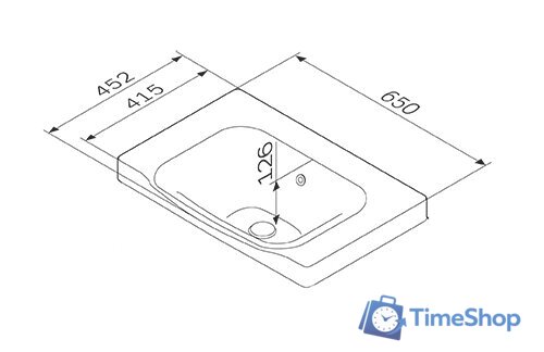 Умывальник AM.PM Like M80WCC0652WG 65x45.2 - Изображение №2 — Интернет-магазин Time-Shop